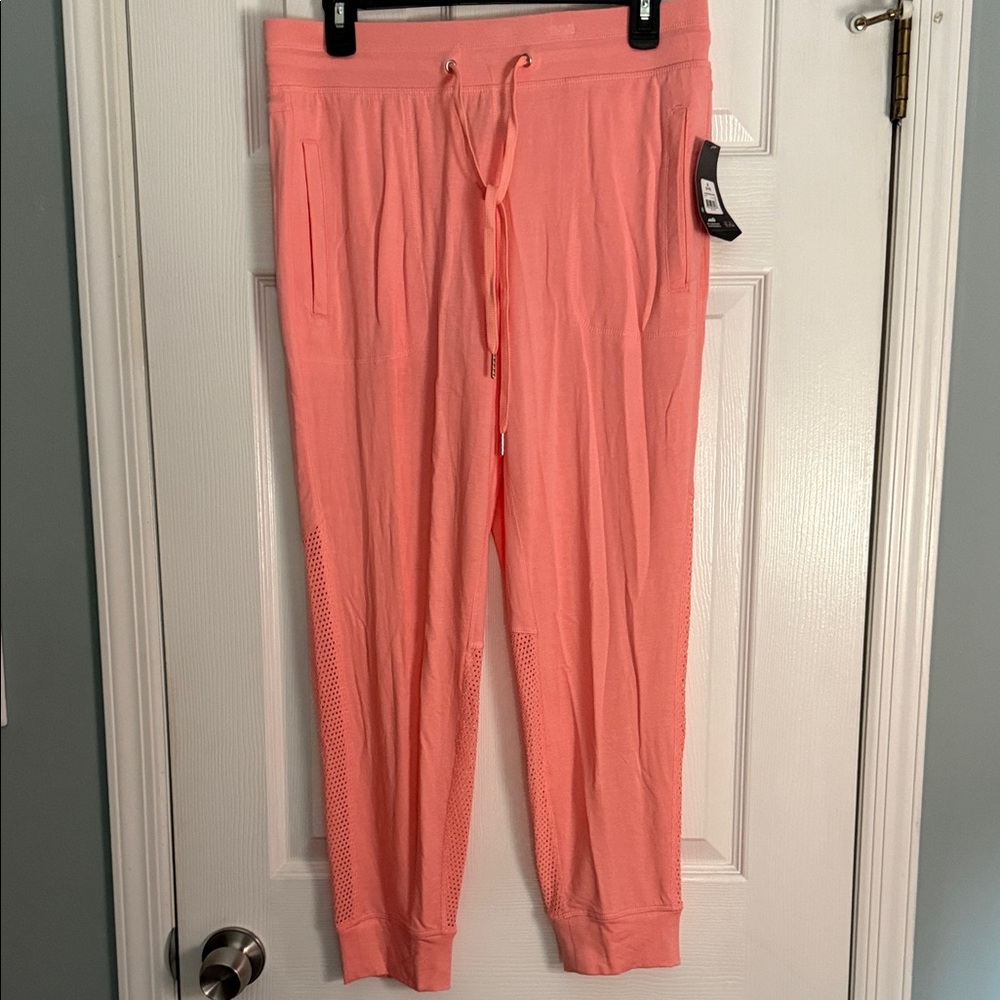 Coral Drawstring Jogger Pants